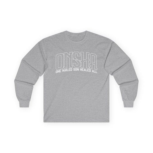 ONSHA LONG SLEEVE TEE (WHITE OVERSIZED PRINT)