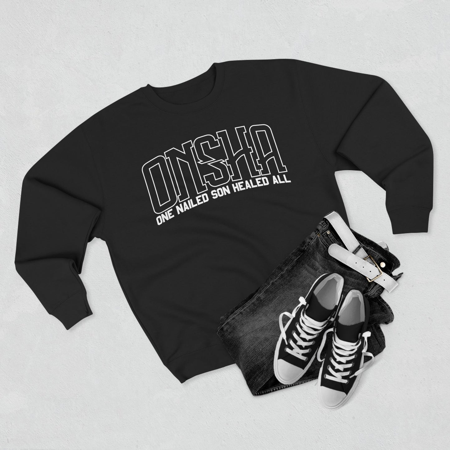 ONSHA HEAVYWEIGHT SWEATSHIRT (WHITE OVERSIZED PRINT)