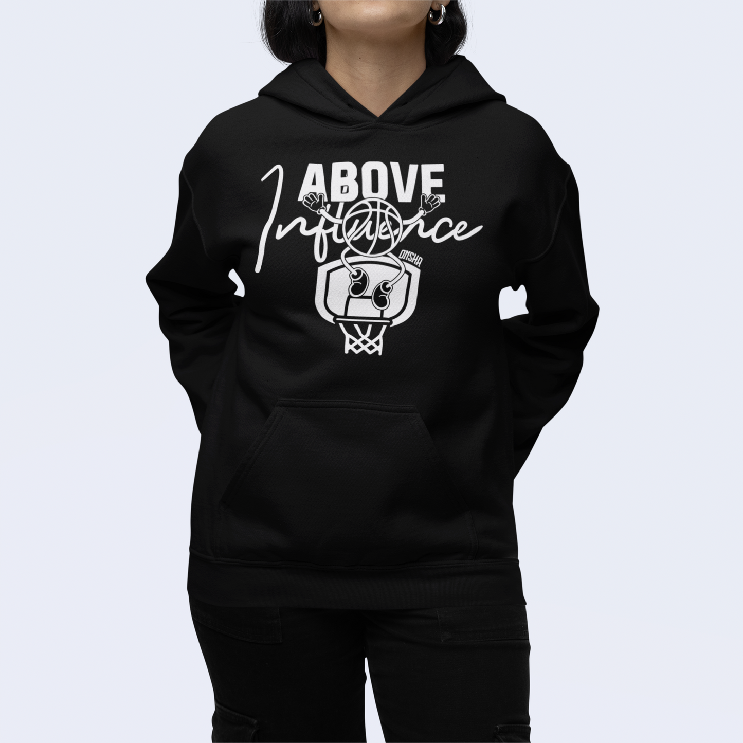 ABOVE THE INFLUENCE HOODIE (BLACK)